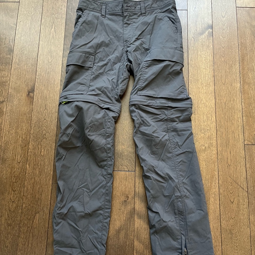 REI Boys Size Medium (10-12) Graphite Gray Convertible Hiking Cargo Pants